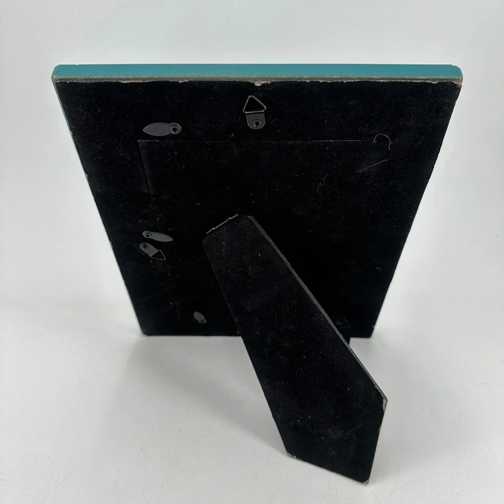 Mikasa Home Accents 5x7 Teal Blue Distressed Wood Picture Frame Rustic Boho